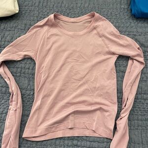 lululemon athletica Soft Pink Long Sleeve Tee
